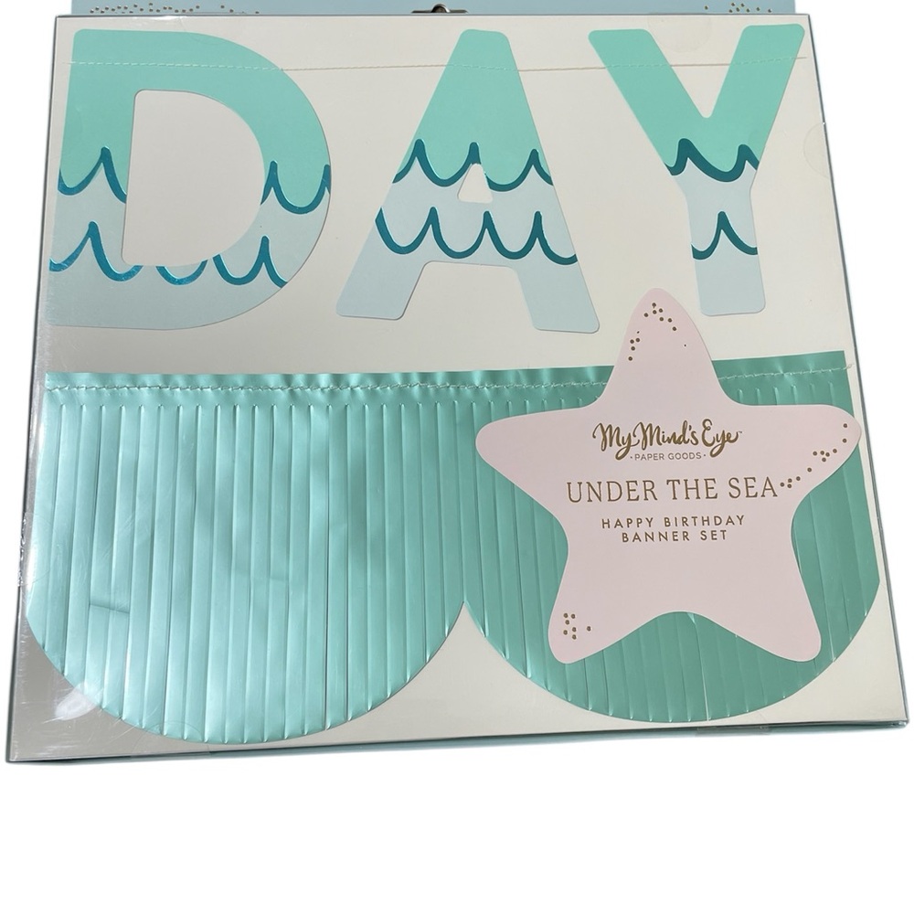 My Mind’s Eye Under The Sea Birthday Banner, Shell Placemat